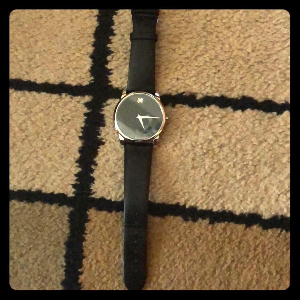 Genuine Leather Movado Watch